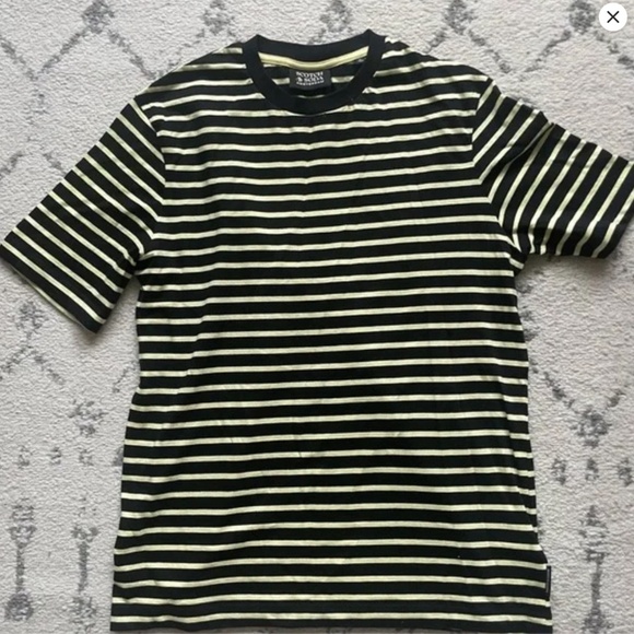 Gently Worn Scotch & Soda Black & Yellow Men's T-Shirt - Picture 3 of 5